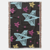 Rocking Stars Rosa Blau Decke (Vorderseite Vertikal)