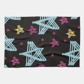 Rocking Stars Rosa Blau Geschirrtuch (Horizontal)