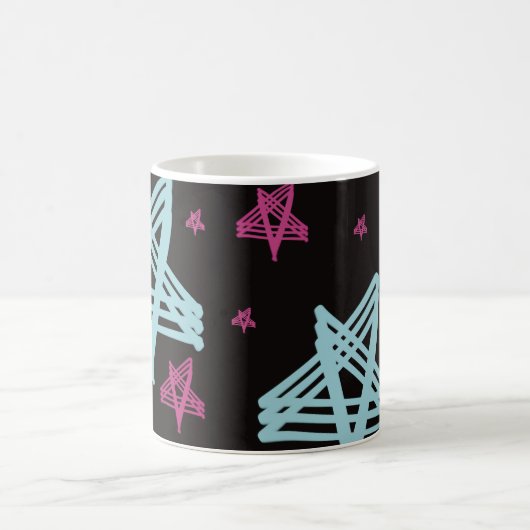 Rocking Stars Rosa Blau Kaffeetasse (Mittel)