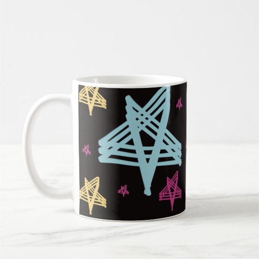 Rocking Stars Rosa Blau Kaffeetasse (Links)