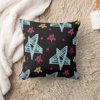 Rocking Stars Rosa Blau Kissen