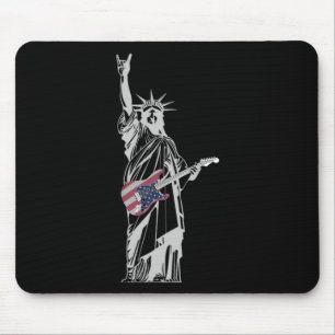 Rocking Statue der Freiheit 4. Juli Gitarre Mousepad