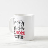 Rocking The Cheer Mama Life Funny Cheleading Cool Kaffeetasse (Vorderseite Links)