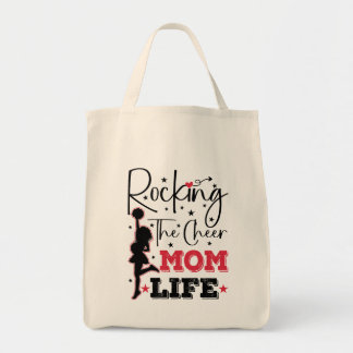 Rocking The Cheer Mama Life Funny Cheleading Cool Tragetasche