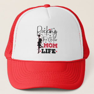 Rocking The Cheer Mama Life Funny Cheleading Cool Truckerkappe