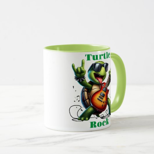 Rocking Turtle Jam Session Tasse (VorderseiteRechts)