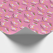 Rocking Unicorns Rainbows Individuelle Name und Al Geschenkpapier (Ecke)