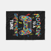 Rocking zu einem anderen Tune Autismus Awareness-G Fleecedecke (Vorderseite (Horizontal))