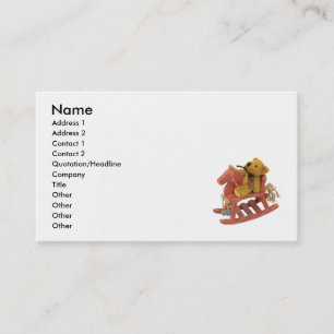 RockingHorseTeddy, Name, Adresse 1, Adresse 2,… Visitenkarte