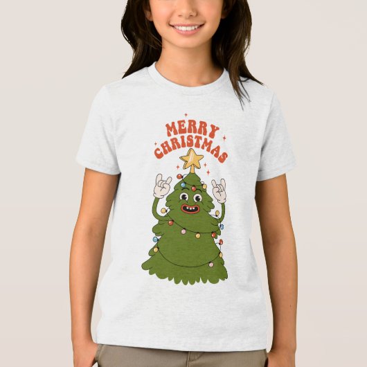 Rockins Weihnachtsbaum - Ein festlicher Urlaubstur Tri-Blend Shirt (Vorderseite)