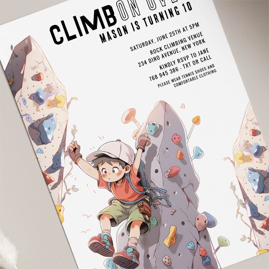 RockkletterGeburtstag Einladung