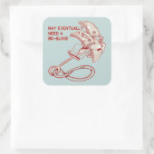 Rockkletterkamera-Reling Quadratischer Aufkleber (Tasche)