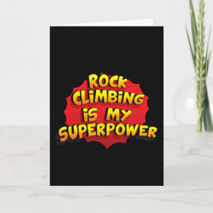 Rockklettern ist meine Superkraft Lustiges Rockkle Karte