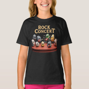 Rockkonzert - Band von Felsen, die Instrumente spi T-Shirt