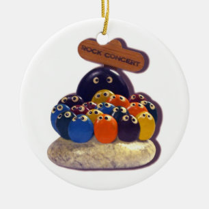 ROCKKONZERT-ORNAMENT 1970er Keramikornament