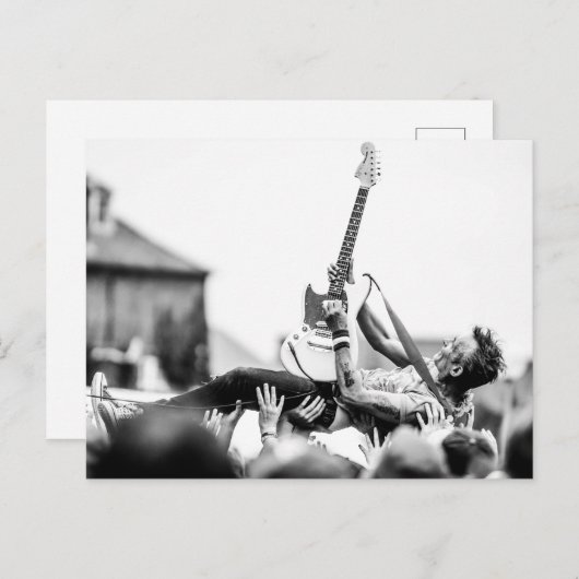 Rockkonzert Postkarte (Vorne/Hinten)