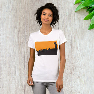 Rockkonzert-Publikum Silhouette Musikfestival T-Shirt