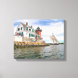 Rockland Breakwater Lighthouse, Maine Canvas Print Leinwanddruck