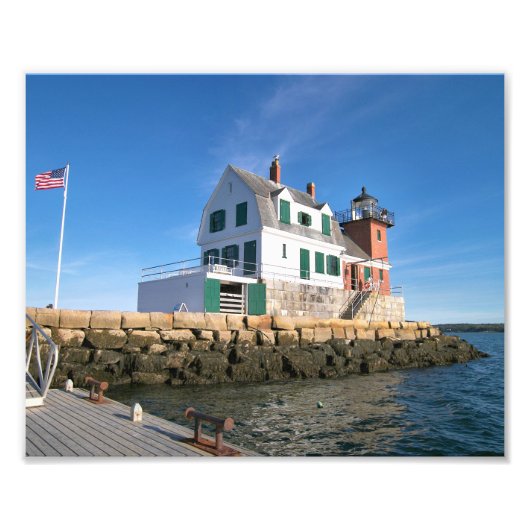 Rockland Breakwater Lighthouse, Maine Foto Print (Vorne)