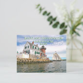 Rockland Breakwater Lighthouse, Maine Postcard Postkarte (Stehend Vorderseite)