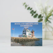 Rockland Breakwater Lighthouse, Maine Postcard Postkarte (Stehend Vorderseite)
