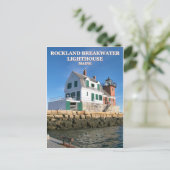 Rockland Breakwater Lighthouse, Maine Postcard Postkarte (Stehend Vorderseite)