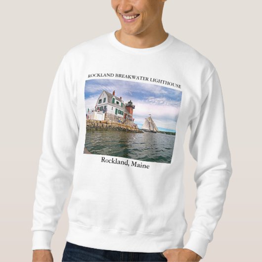 Rockland Breakwater Lighthouse, Maine Sweatshirt (Vorderseite)