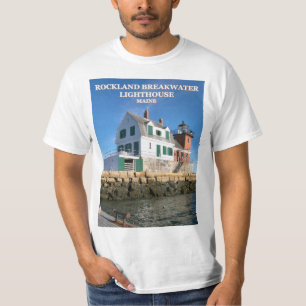 Rockland Breakwater Lighthouse, Maine T - Shirt