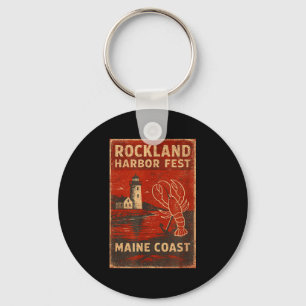 Rockland Hafen Fest T-Shirt Hummer Leuchtturm Main Schlüsselanhänger