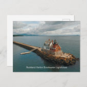Rockland Harbour Breakwater Lighthouse Postkarte (Vorne/Hinten)