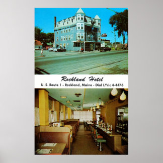 Rockland Hotel, um die 50er Jahre Poster