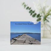 Rockland Maine Breakwater Postkarte (Stehend Vorderseite)