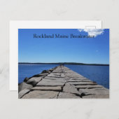 Rockland Maine Breakwater Postkarte (Vorne/Hinten)