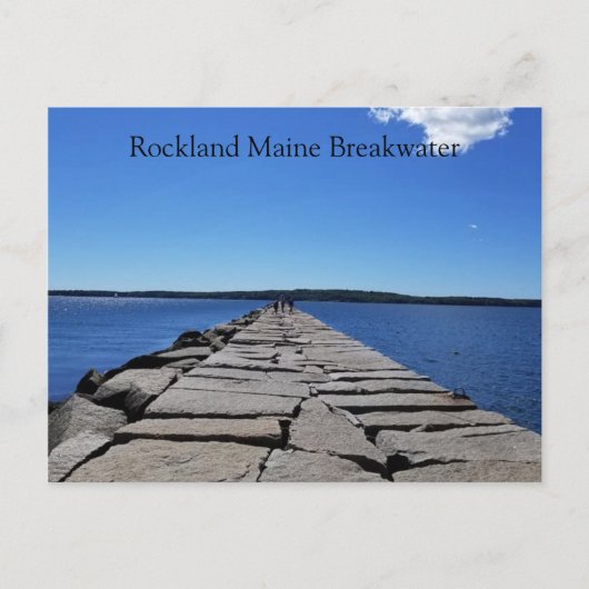 Rockland Maine Breakwater Postkarte (Vorderseite)