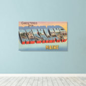 Rockland, Maine - Große Briefmarkenszenen Leinwanddruck (Insitu (Holzboden))