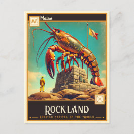 Rockland, Maine | VINTAG Postkarte