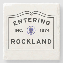 Rockland Massachusetts Einfahrt Steinuntersetzer