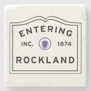 Rockland Massachusetts Einfahrt Steinuntersetzer