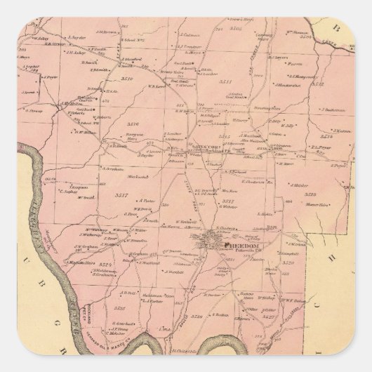 Rockland Township Quadratischer Aufkleber (Vorderseite)