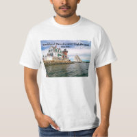Rockland Wellenbrecher-Leuchtturm, Maine-T - Shirt