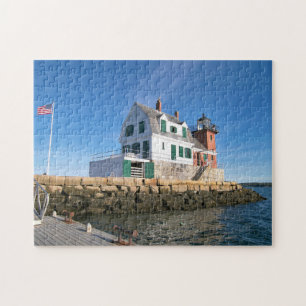 Rockland Wellenbrecher-Leuchtturm Penobscot Bucht Puzzle