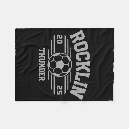 Rocklin Thunder Soccer Byll 2025 Hs  Fleecedecke (Vorderseite (Horizontal))