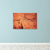 Rockmalerei einer Jagdszene, um 17000 v. Chr. Leinwanddruck (Insitu (Holzboden))