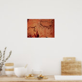 Rockmalerei einer Jagdszene, um 17000 v. Chr. Poster (Küche)