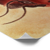 Rockmalerei eines Bison, spätmagdalenisch Poster (Ecke)