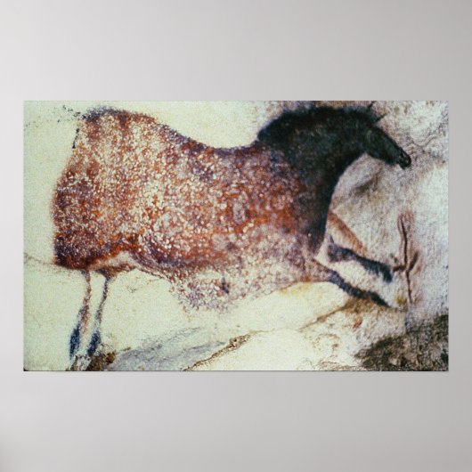 Rockmalerei eines galoppierenden Pferdes, um 1700 Poster (Vorne)