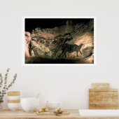 Rockmalerei eines hornenden Tieres, c.1700 v. Chr. Poster (Küche)