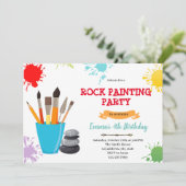 Rockmalerei Geburtstagseinladung Dankeskarte (Stehend Vorderseite)