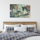 Rockmalerei mit Pferd und Kuh, c.17000 B Leinwanddruck (Insitu (Schlafzimmer))