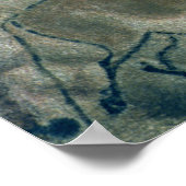 Rockmalerei mit Pferd und Kuh, c.17000 B Poster (Ecke)